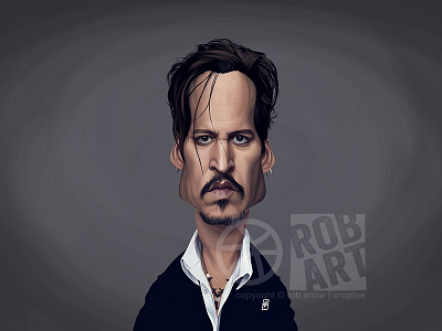 Johnny Depp actor caricature celebrity cinema film hollywood illustration johnny depp movies photoshop portrait wacom