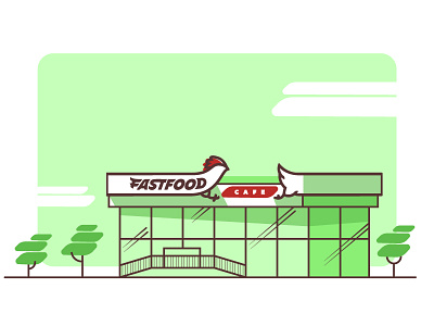 Fastfood cafe cafe fastfood signboard