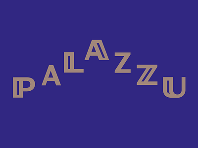 Logotype for Palazzu design flat font identity logotype vector