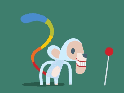 Monkey after effects animal animation cartoon character gif monkey rainbow vector