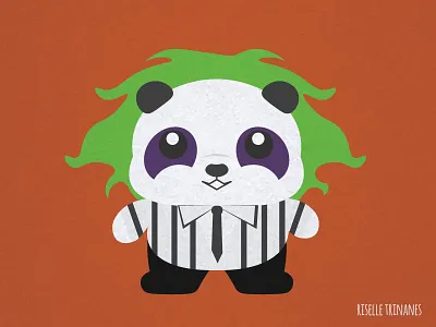 BeetleJuice beetlejuice creataday cute doodle halloween illustration october panda vector