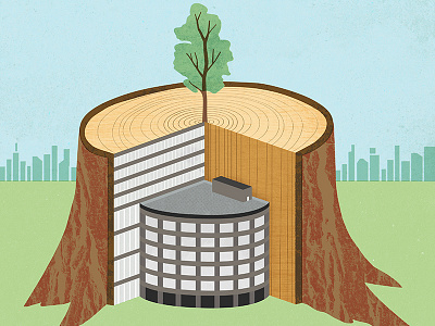 Urban trees architecture biology city growing illustration nature trees urban