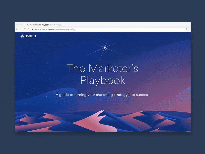 The Marketer's Playbook ebook illustration layout web