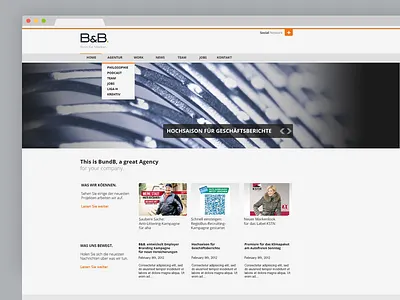 B&B Website 2013 Conceptdesign website