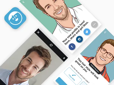 Faces App camera cartoon icon share socail