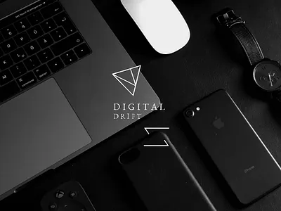 Digital black design digital grapgic logo