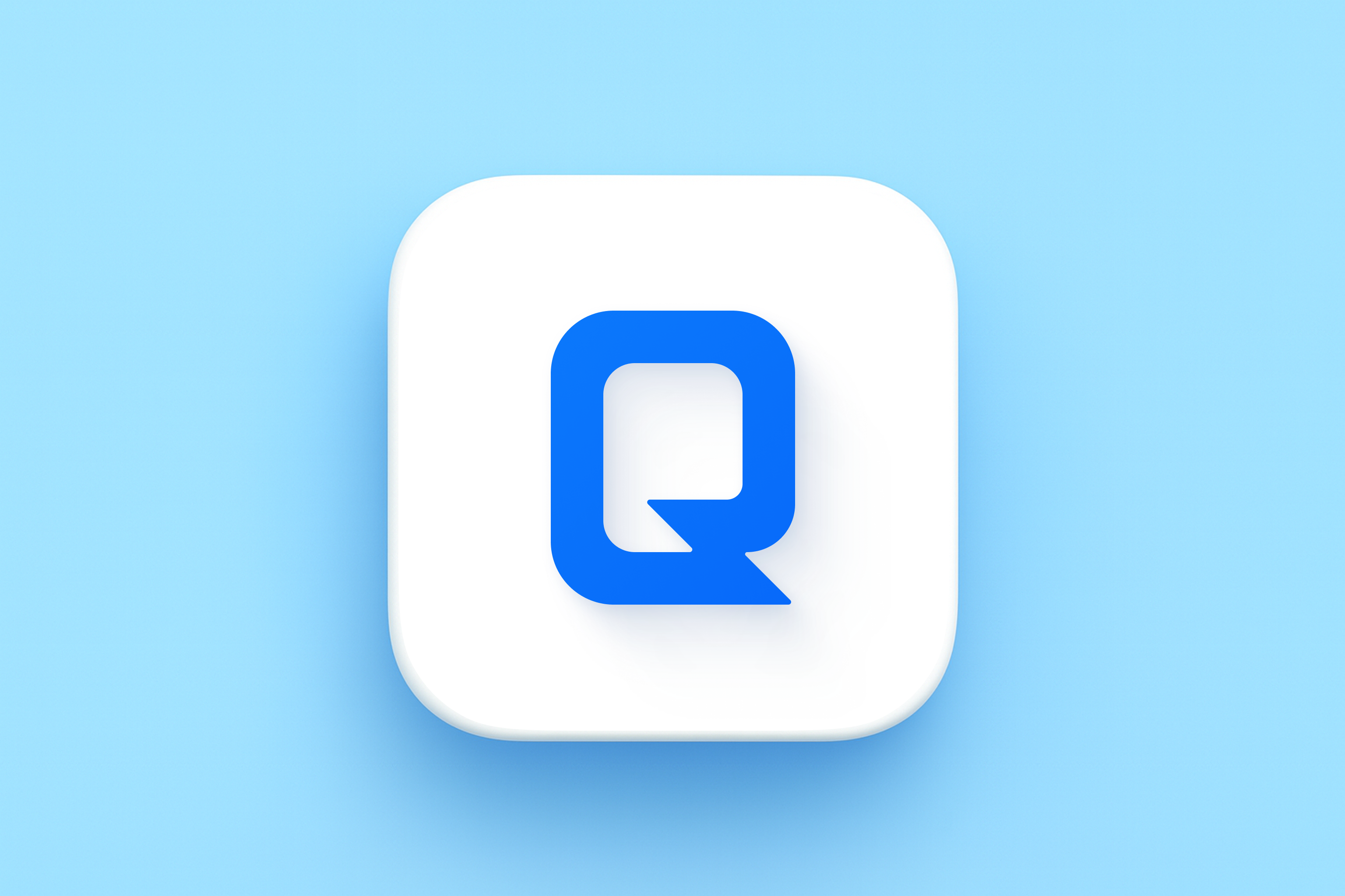 Quiz app icon apple ios q logo