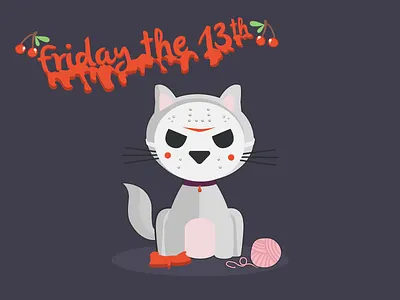 Jason "The Cat" 13ththefriday art cat draw drawings friday13th illustration pet vector