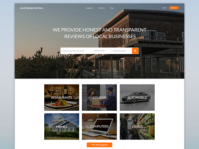 Local Business Reviews blog business business reviews home index landing page ui ux
