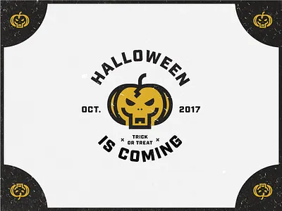 Halloween pumpkin zombie! card circle halloween2017 icon logo pantone pumpkin sign skull yellow zombie