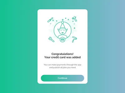 Pixie Onboarding app elf empty state illustration intro mobile onboarding santa helper success ui ux