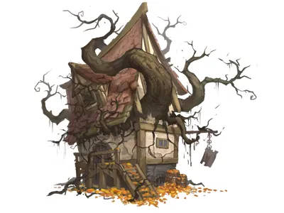 Fallen City building concept art environment fall fantasy gameart