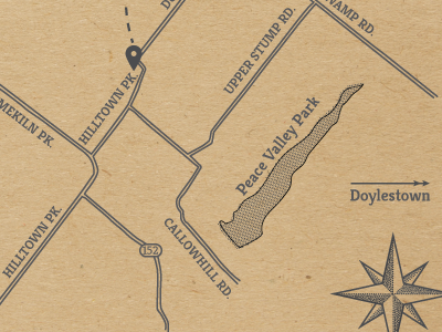 Wedding invite map detail