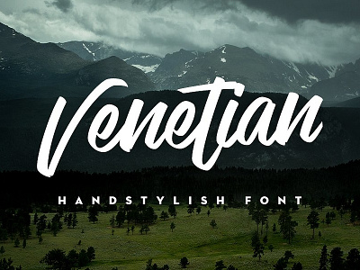 Venetian Handstylish Font ($16) deerhead design devan font hipster lettering script typography venetian vintage