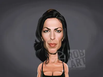Claudia Black actress caricature celebrity claudia black digital illustration movies portrait scifi