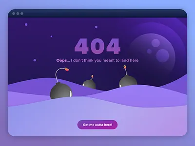 404 page concept 404 design gradient illustration interaction ui ux web design