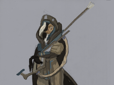 Ana ana art character design fanart overwatch wip