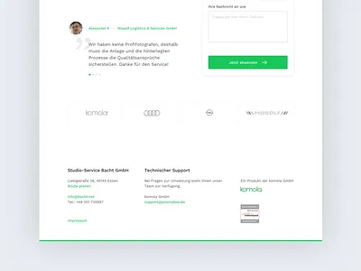 PrismaBox Part 4 - Contact & Footer app button cars graphic green images number typo ui ux webdesign website