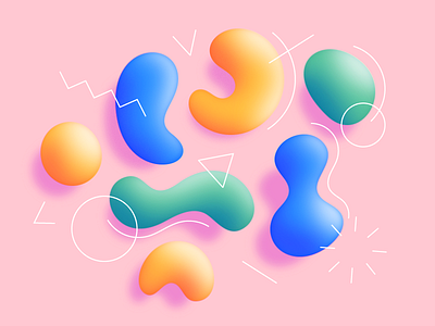 Random Shapes ai color gradient illustration ps shapes