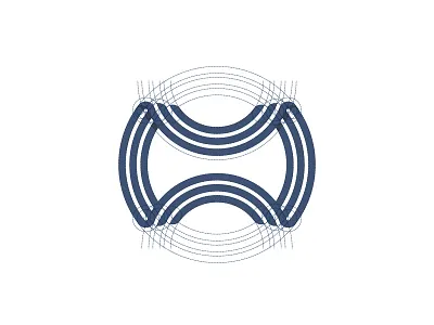 Circle Exploration 2 bent circle monochrome overlapping tangent