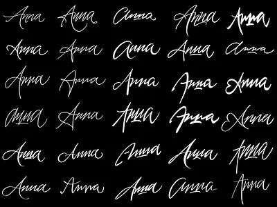 Anna calligraphy freehand handwriting handwritten kaligrafia lettering liternictwo litery powerscripts script typografia typography