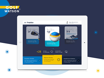 Golf + Watson ui ux visualdesign