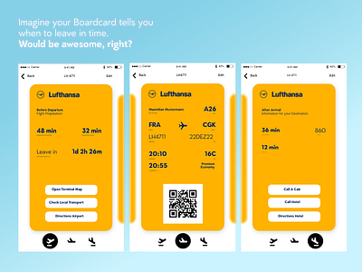 DailyUI #024 Boarding Pass 23 after arrival before boarding daily departure pass service ui