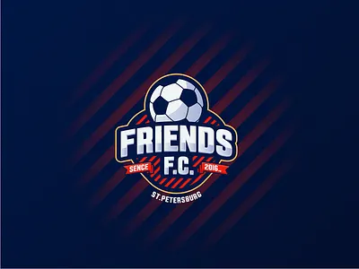 Friends emblem football friends sport team