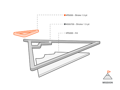 Exploded Icon exploded exploded view icon illustration mission mountain technical