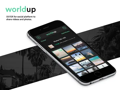 Photo Upload clean flat ui mobile design photo upload photoshare uiux video upload web design
