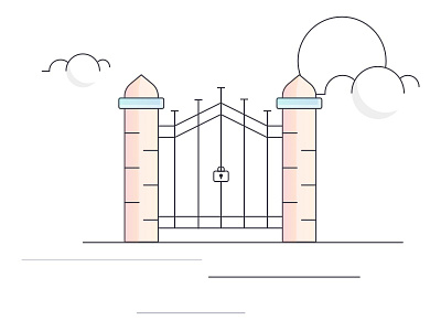 Gate clouds empty space gate landscape sky sun white space