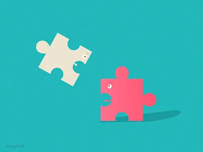Puzzle connect game icon illustration jigsaw missing partnership problem puzzle team teamwork yell