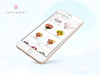 Lovidovi flower flower shop lovidovi mobile mobile apps promo user experience user interface