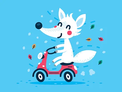 Cute Animals - Fox animal autumn cartoon character children clipart creative cute decoration flat fox happy illustration logo mascot scrapbook sticker sweet cute vespa woodland