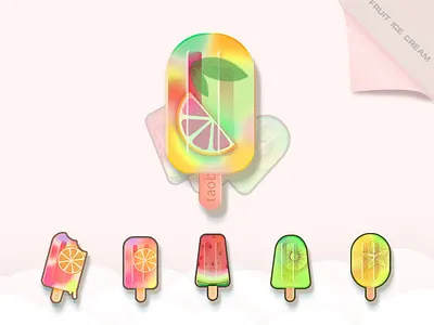 Fruit ice cream icon
