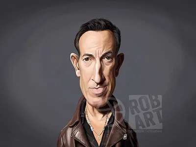 Bruce Springsteen bruce springsteen caricature celebrity e street face guitar music musician portrait rock singer the boss