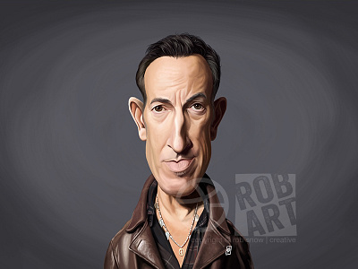 Bruce Springsteen bruce springsteen caricature celebrity e street face guitar music musician portrait rock singer the boss
