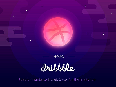 Hello Dribbble firstshot hello