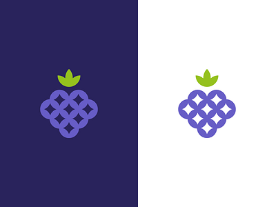 Grapes branding color design fruit grapes icon logo minimal