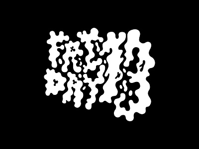 Friday the 13th abstract bad luck blobs friday the 13th haunted lettering organic type vector wavy