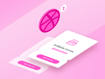 Dribbble Invites design dribbble dribbble invites giveaway icon illustration invitations invite invites isometric player