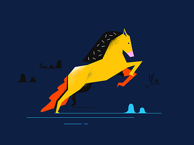 Horse graphic horse illustration line mountain nature vector