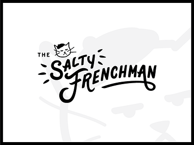 The Salty Frenchman cat grumpy hand lettering