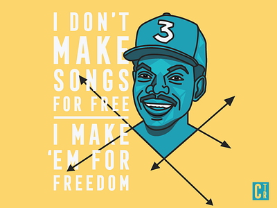 Chance Lyrics Illustration chance the rapper design graphic design illustration lyrics portrait type