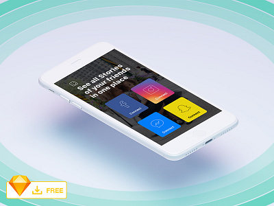 [freebie] Stories app app files freebie sketch stories ui