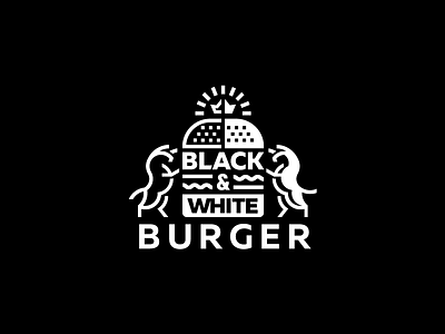 Black and White burger black burger cafe white