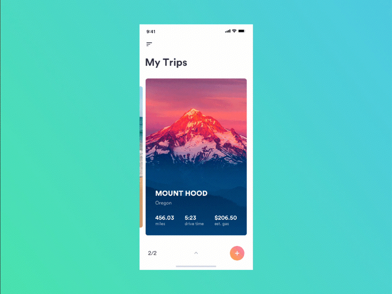 Trippin' alert animation app edit ios iphone x principle swipe trip ui ux