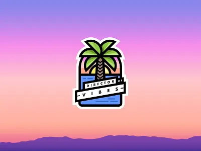 Director of Vibes Badge badge clean design flat gradient logo mark sketch ui vibes