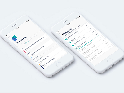 Homework app design education homework illustration ios school students ui