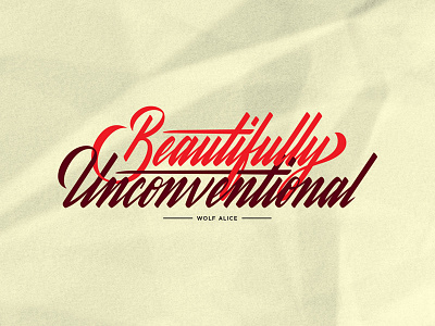 Beautifully Unconventional lettering vector wolf alice